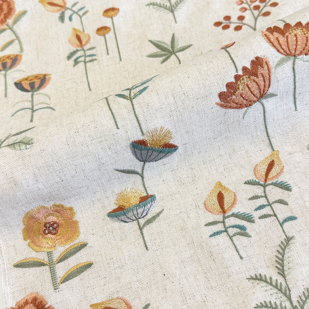 Lissandra Garden Embroidery Cotton Blend Fabric | 3 Colors