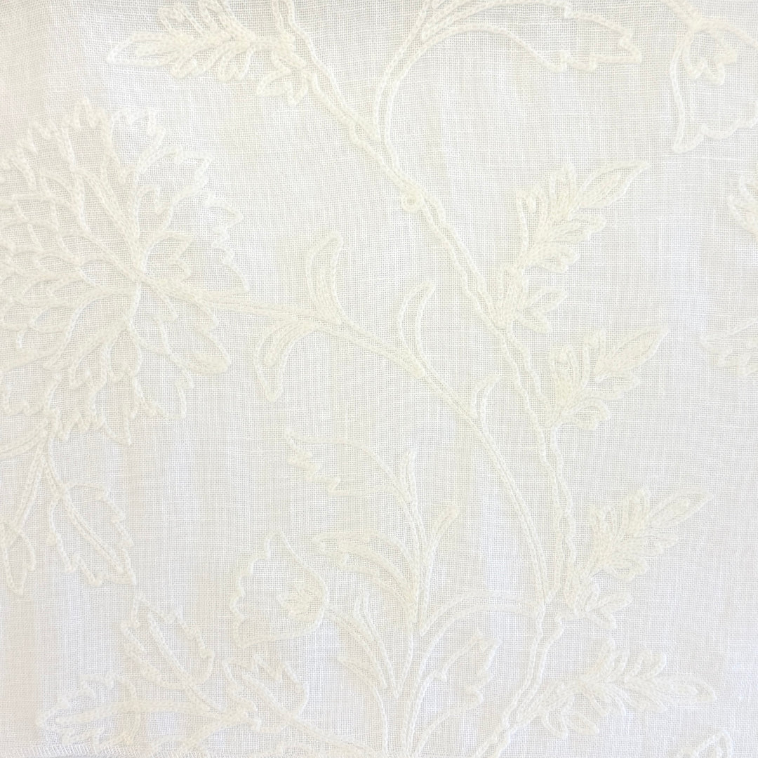 Zefira Floral Embroidery Cotton Blend Fabric