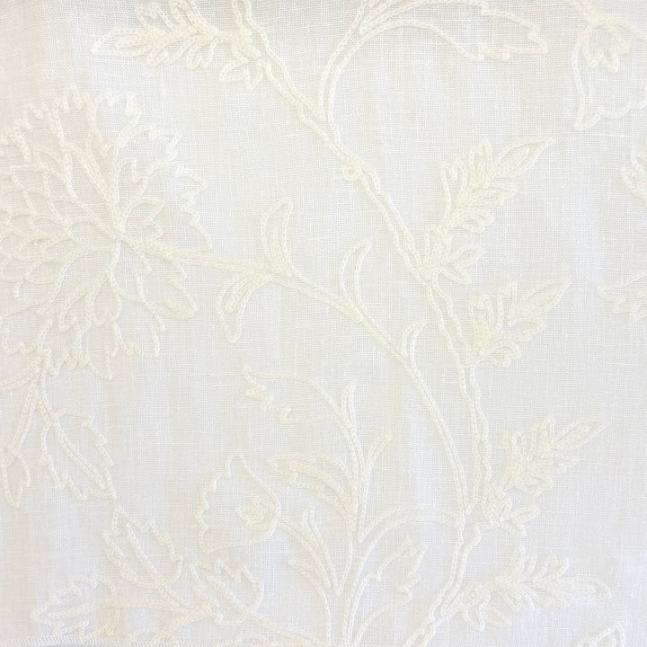 Zefira Floral Embroidery Cotton Blend Fabric