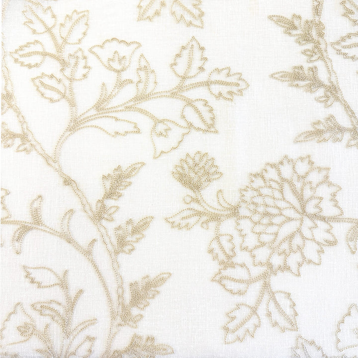 Zefira Floral Embroidery Cotton Blend Fabric | 4 Colors