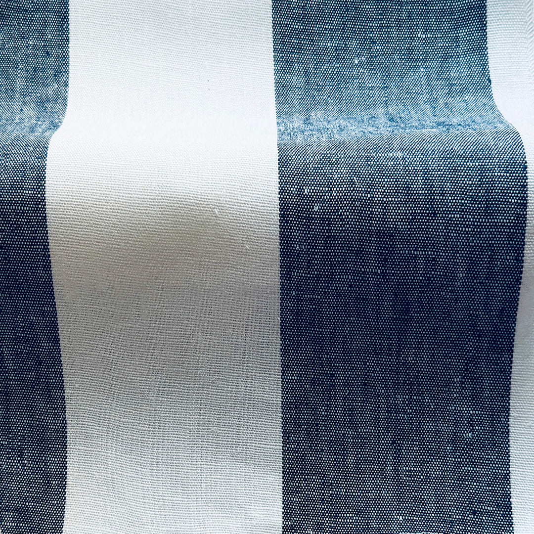 Newport 100% Linen Large Stripe Fabric