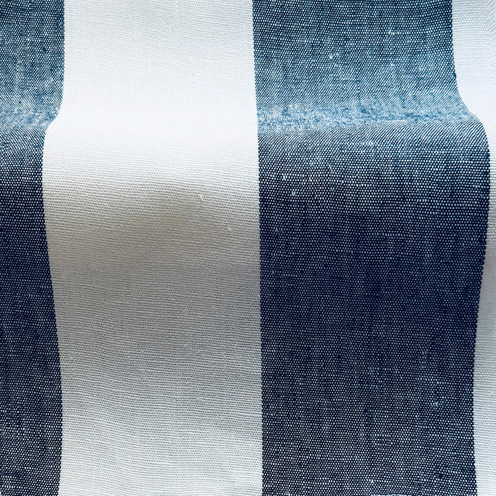 Newport 100% Linen Large Stripe Fabric