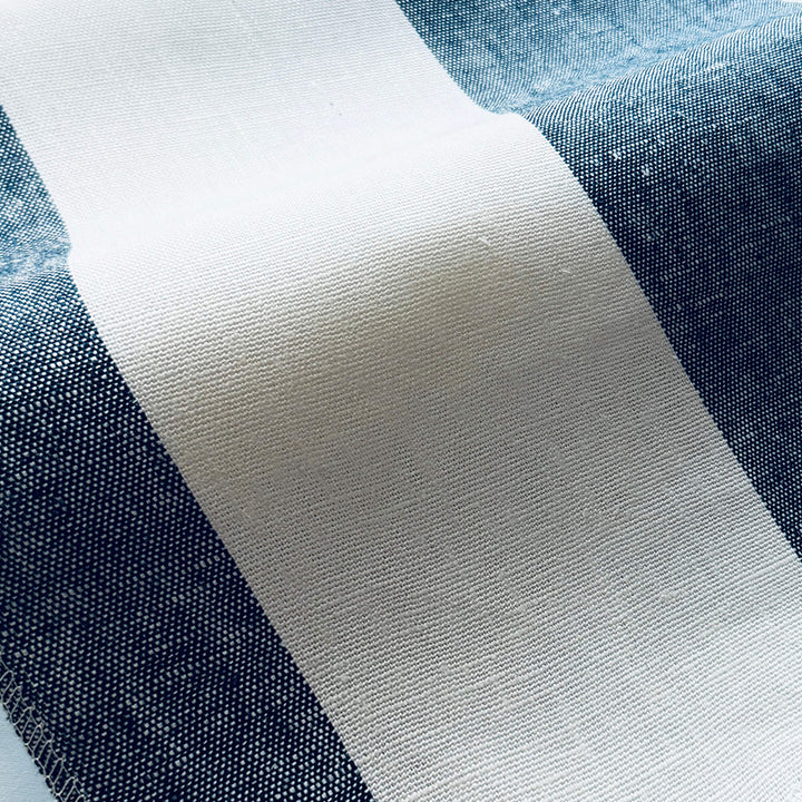 Newport 100% Linen Large Stripe Fabric