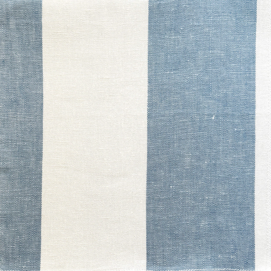 Newport 100% Linen Large Stripe Fabric