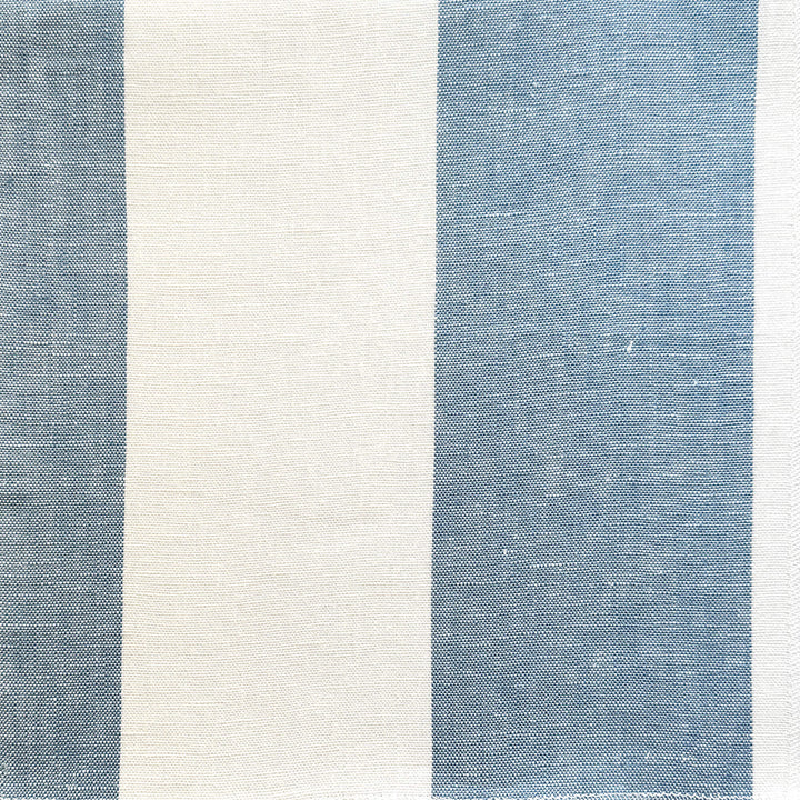 Newport 100% Linen Large Stripe Fabric