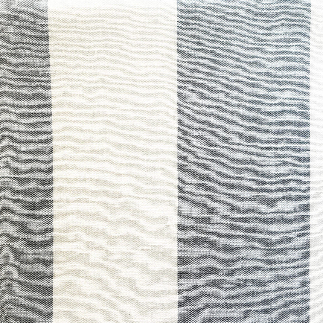 Newport 100% Linen Large Stripe Fabric