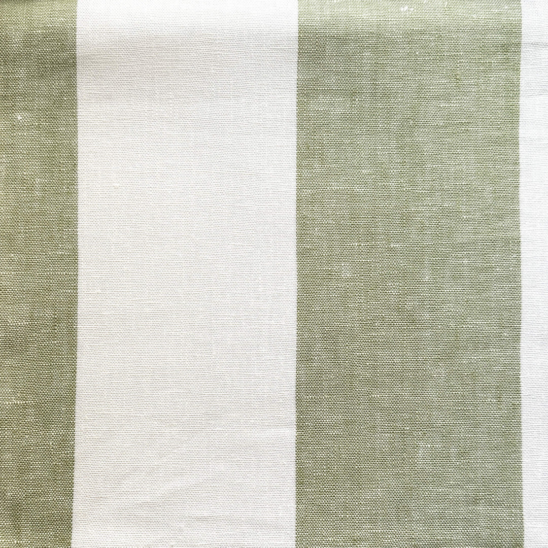 Newport 100% Linen Large Stripe Fabric