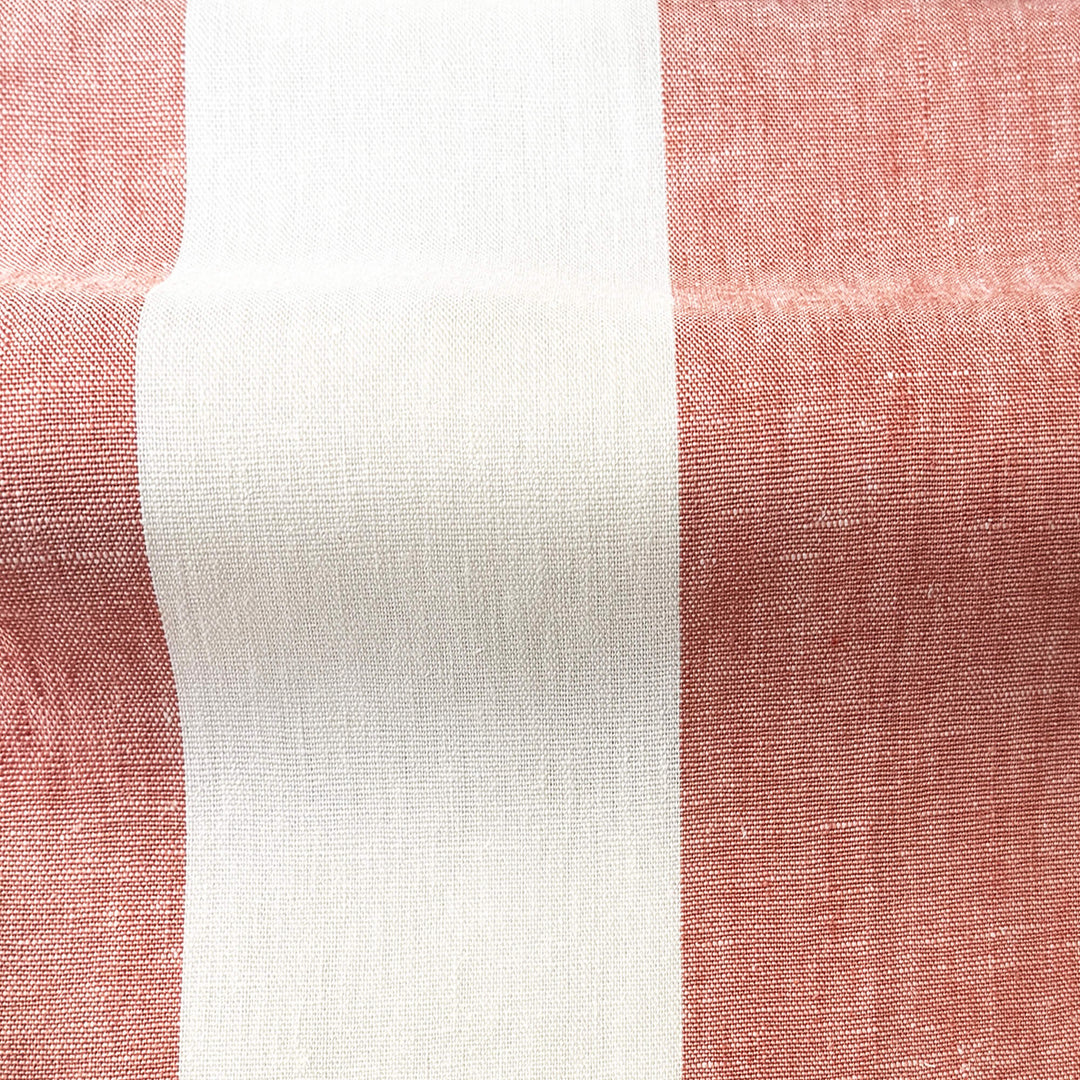Newport 100% Linen Large Stripe Fabric