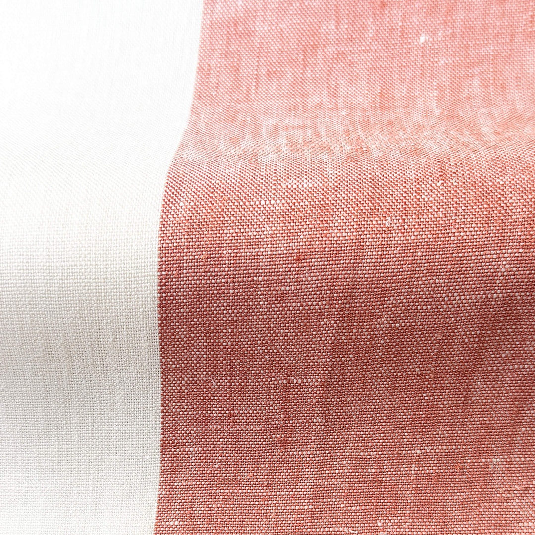 Newport 100% Linen Large Stripe Fabric