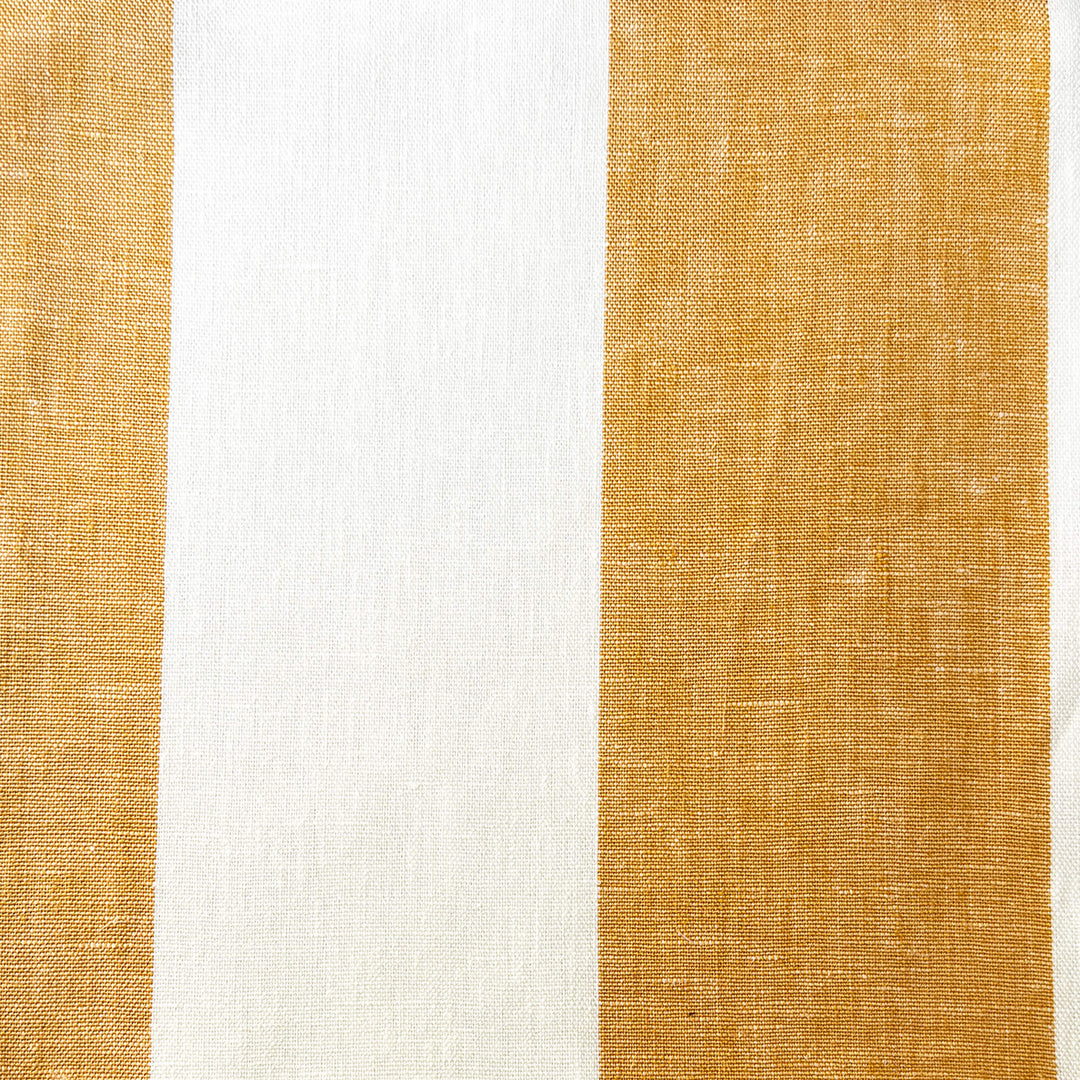 Newport 100% Linen Large Stripe Fabric