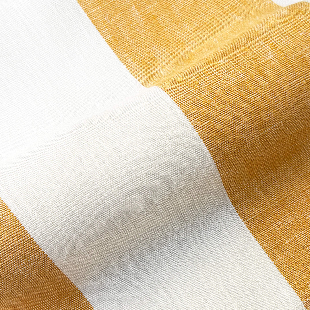 Newport 100% Linen Large Stripe Fabric