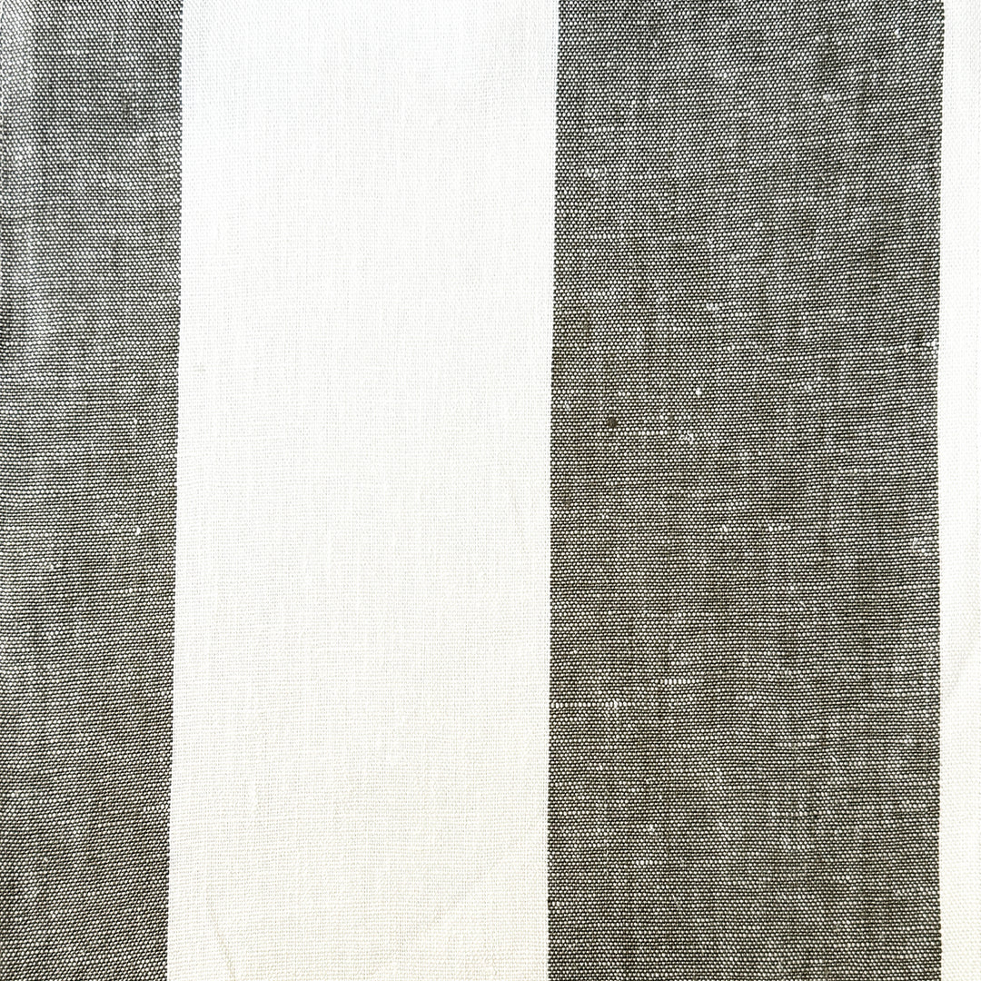 Newport 100% Linen Large Stripe Fabric