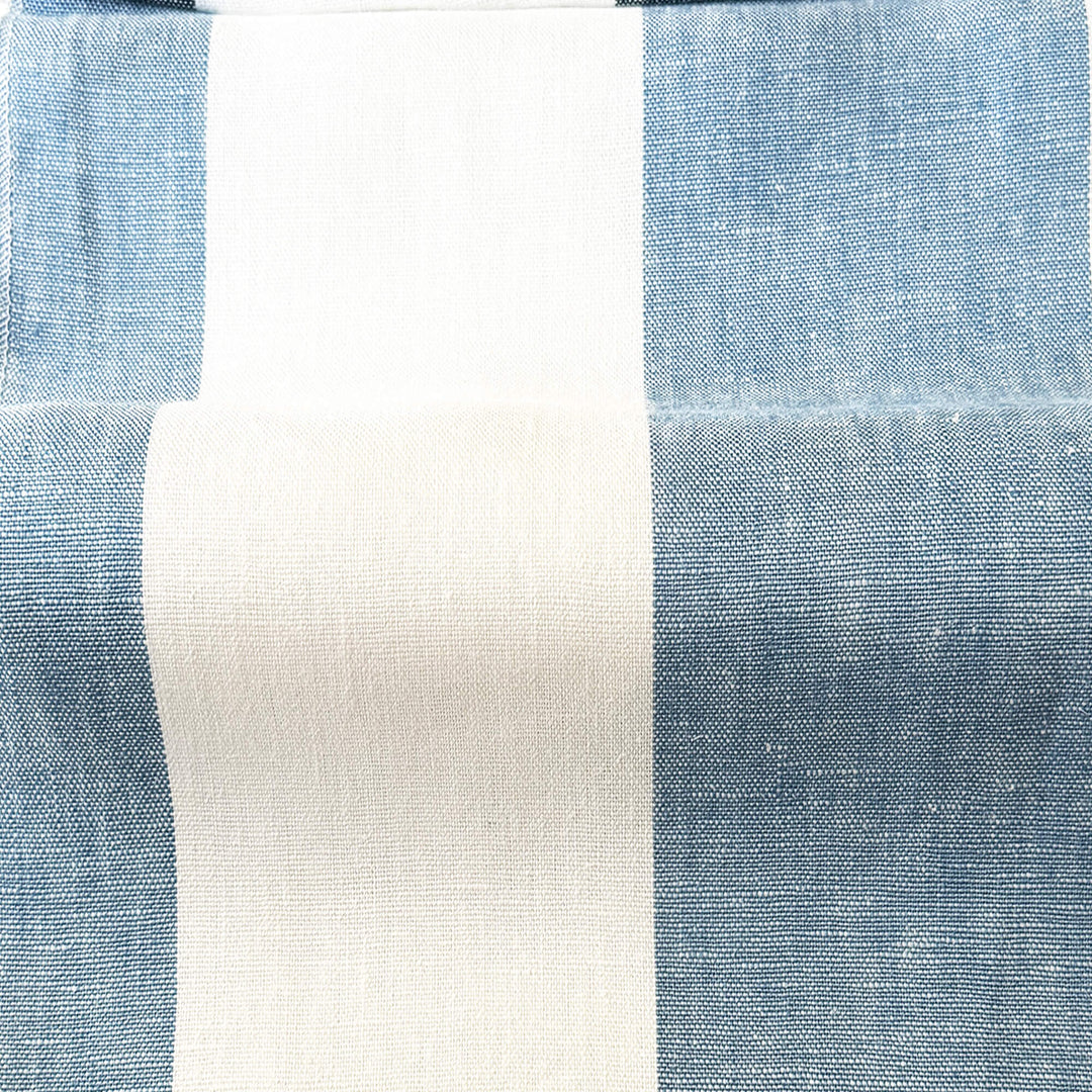 Newport 100% Linen Large Stripe Fabric