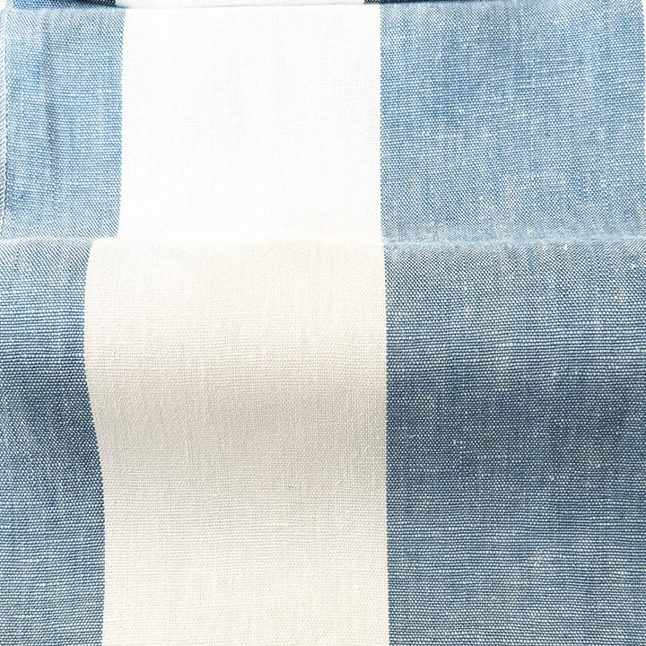 Newport 100% Linen Large Stripe Fabric