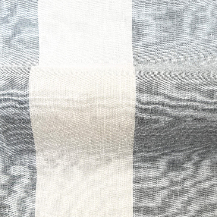 Newport 100% Linen Large Stripe Fabric