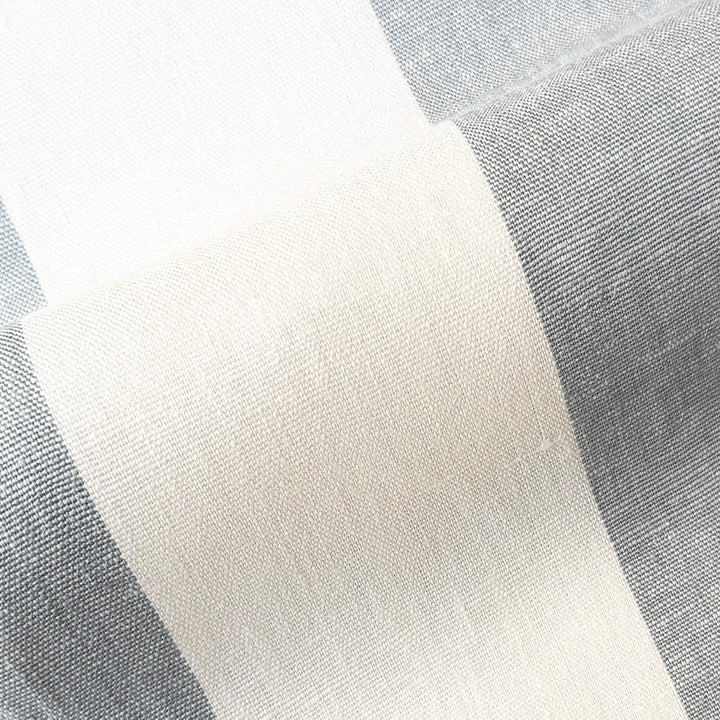 Newport 100% Linen Large Stripe Fabric