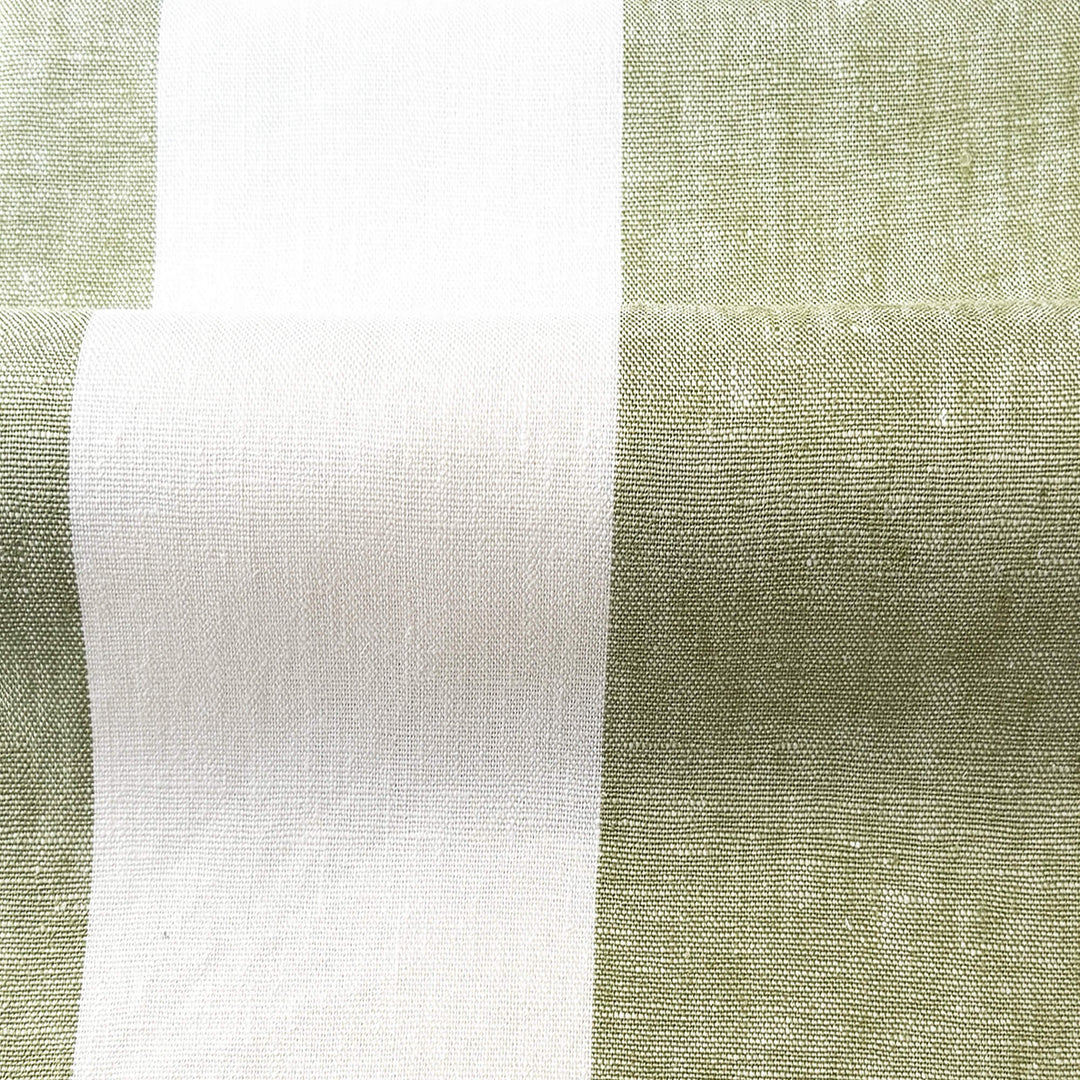 Newport 100% Linen Large Stripe Fabric
