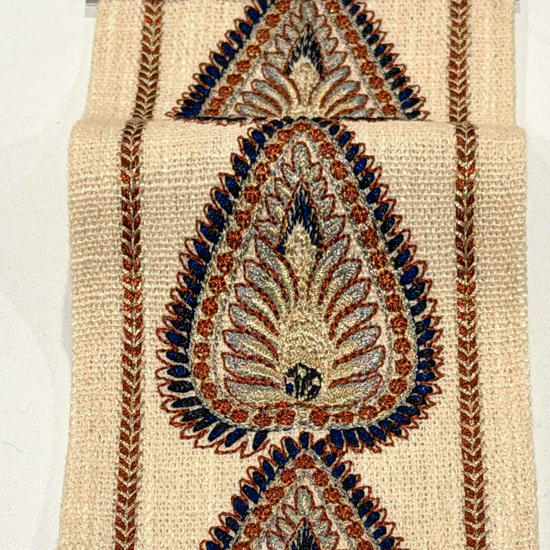 Palmira Terracotta Navy 3.5 inch embroidery decorative ribbon tape trim