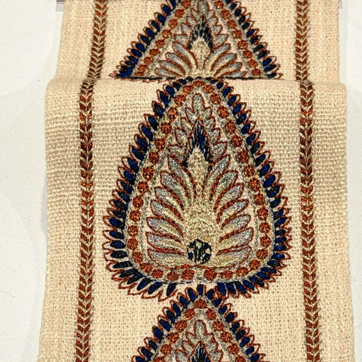 Palmira Terracotta Navy 3.5 inch embroidery decorative ribbon tape trim