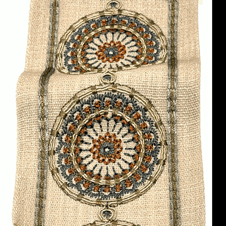 Medina Spice 4.3 inch embroidery decorative ribbon tape trim