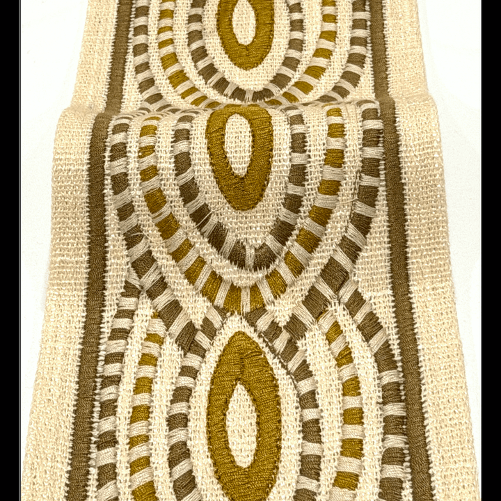 Oriel Mustard Olive 4.3 inch embroidery decorative ribbon tape trim
