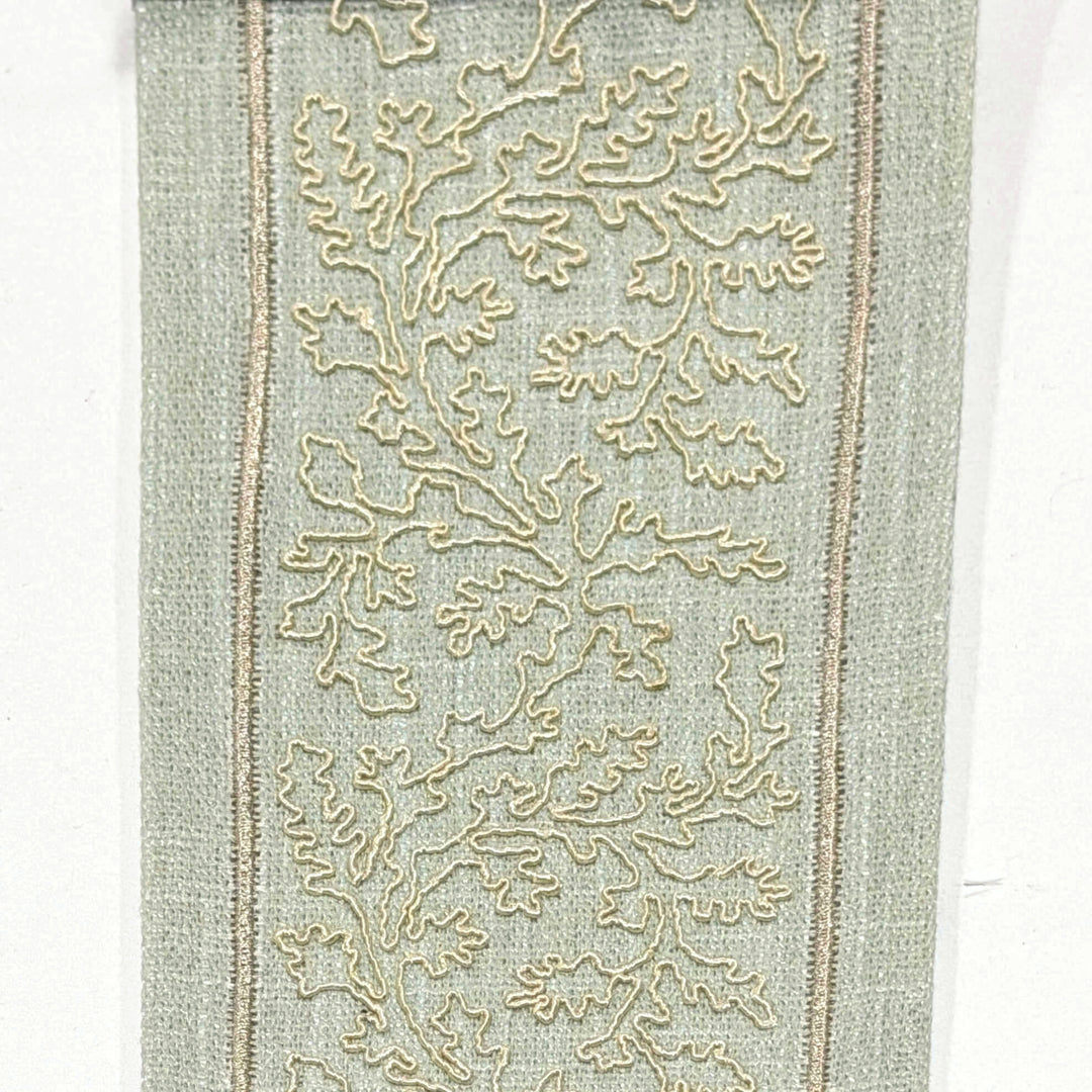 Corliss Seafoam 4.3 inch embroidery decorative ribbon tape trim