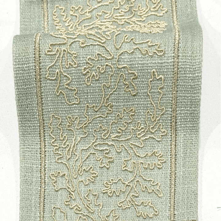 Corliss Seafoam 4.3 inch embroidery decorative ribbon tape trim