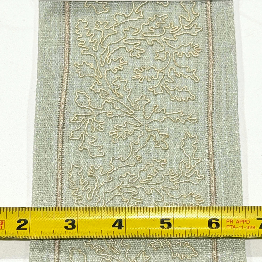 Corliss Seafoam 4.3 inch embroidery decorative ribbon tape trim