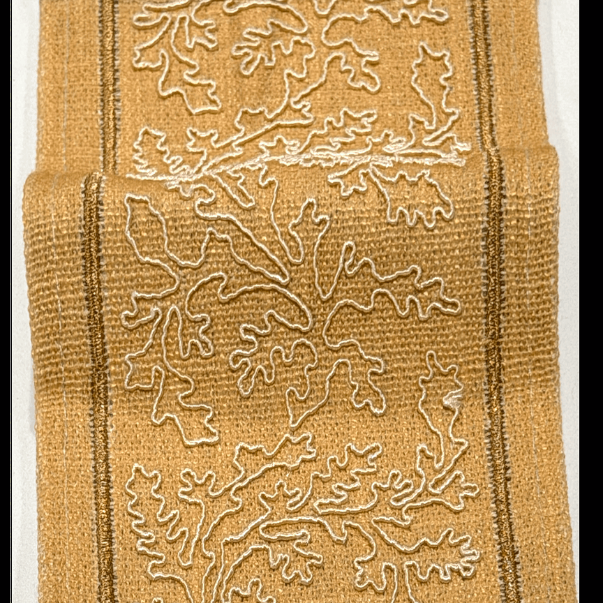 Corliss Apricot 4.3 inch embroidery decorative ribbon tape trim