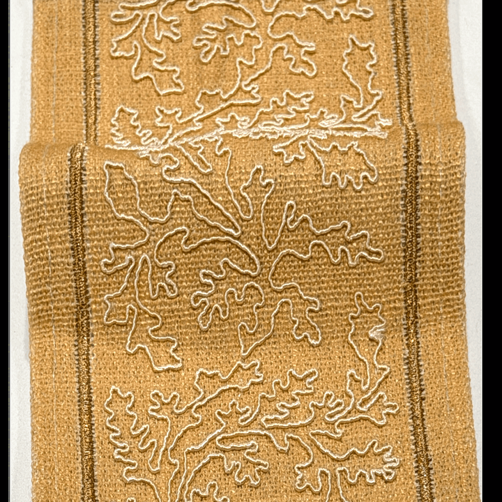 Corliss Apricot 4.3 inch embroidery decorative ribbon tape trim
