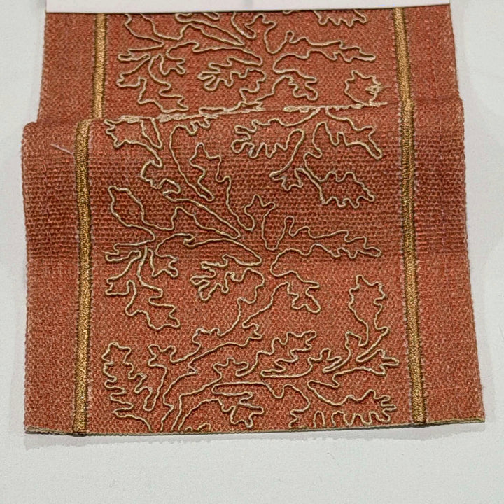 Corliss Terracotta 4.3 inch embroidery decorative ribbon tape trim