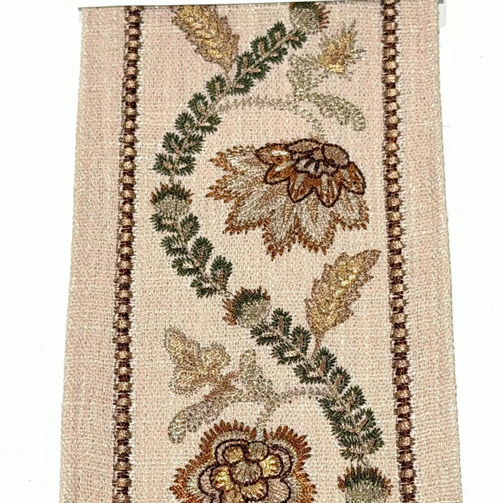 Seraphine Bronze Taupe 4.3 inch embroidery decorative ribbon tape trim