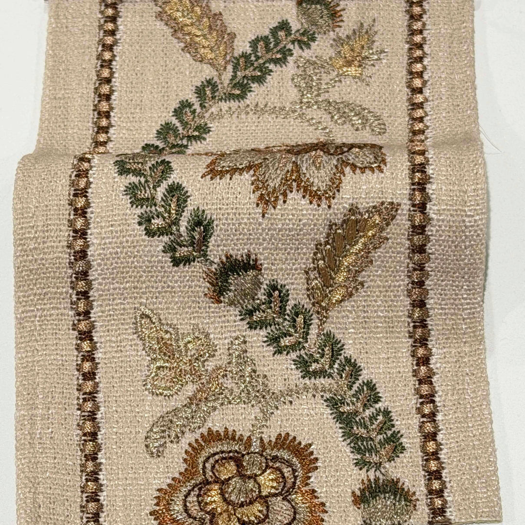 Seraphine Bronze Taupe 4.3 inch embroidery decorative ribbon tape trim