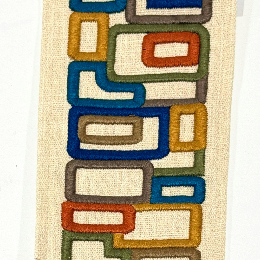 Brickell Teal Multi 4.3 inch embroidery decorative ribbon tape trim