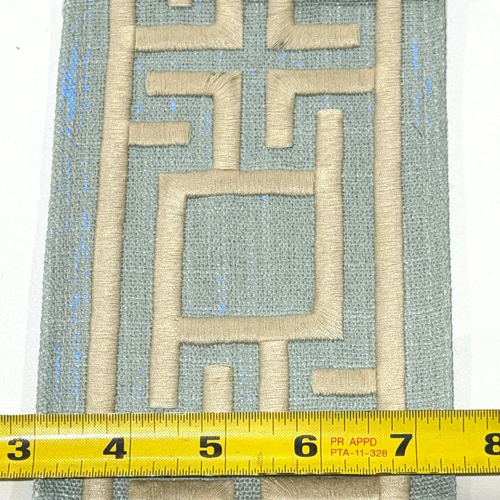 Kyoto Sky Blue 4.3 inch embroidery decorative ribbon tape trim