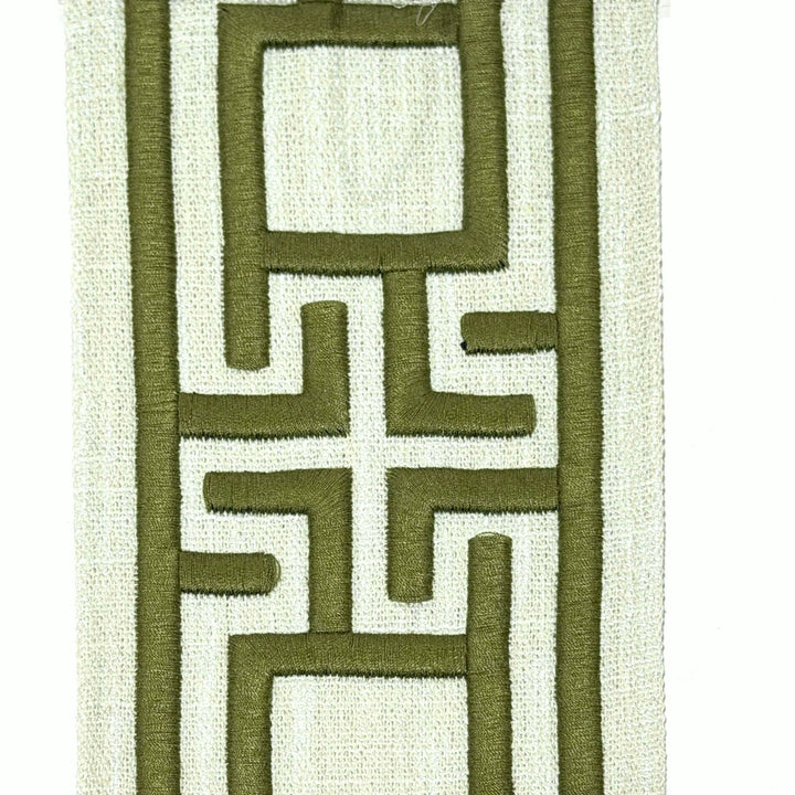 Kyoto Olive 4.3 inch embroidery decorative ribbon tape trim