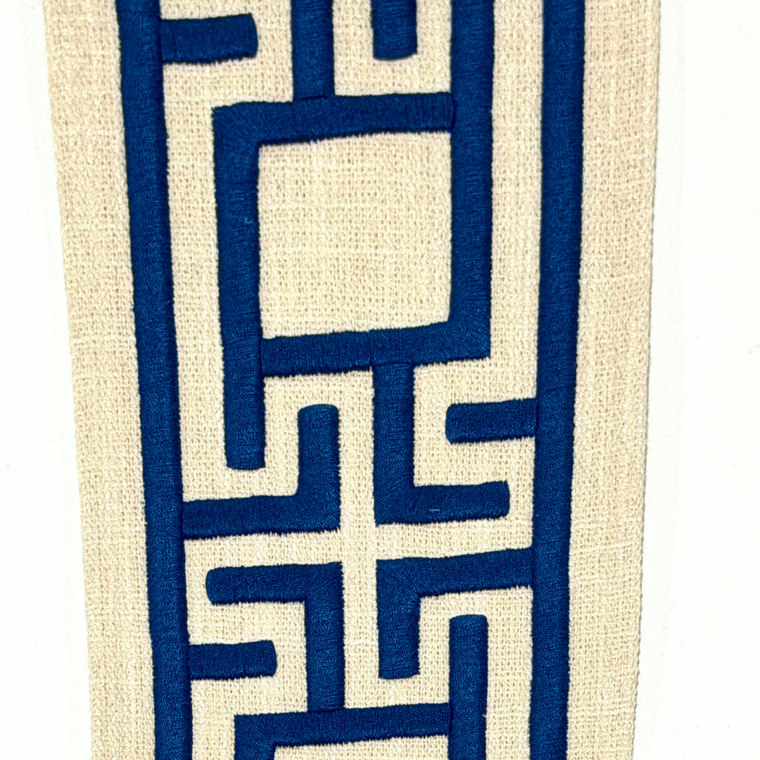Kyoto Navy 4.3 inch embroidery decorative ribbon tape trim