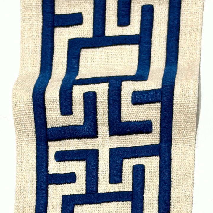 Kyoto Navy 4.3 inch embroidery decorative ribbon tape trim