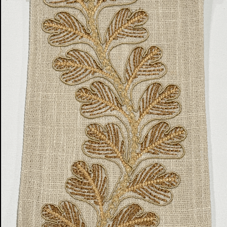 Oakhaven Antique Gold 4.7 inch embroidery decorative ribbon tape trim