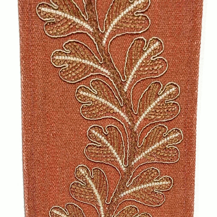 Oakhaven Terracotta 4.7 inch embroidery decorative ribbon tape trim
