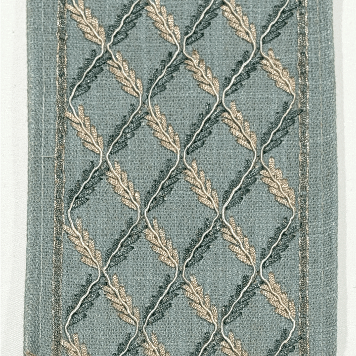 Trellisa Spa Blue 4.7 inch embroidery decorative ribbon tape trim