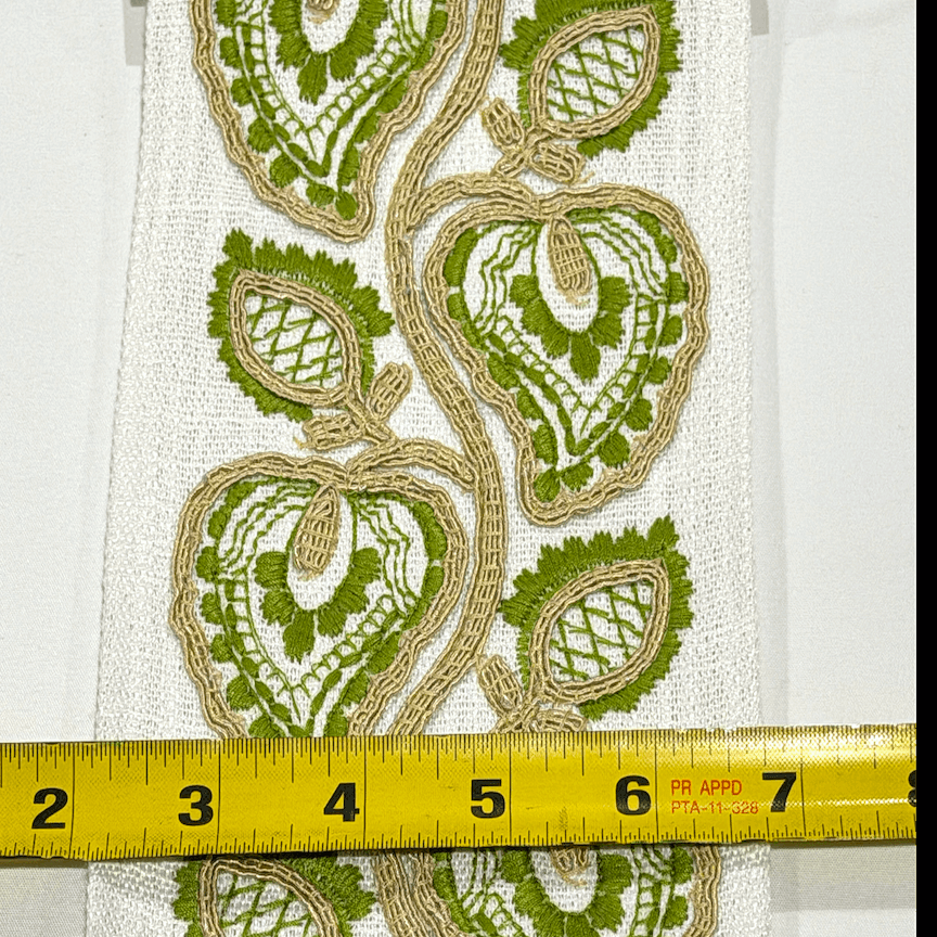 Pomona Lime Green 4.7 inch embroidery decorative ribbon tape trim