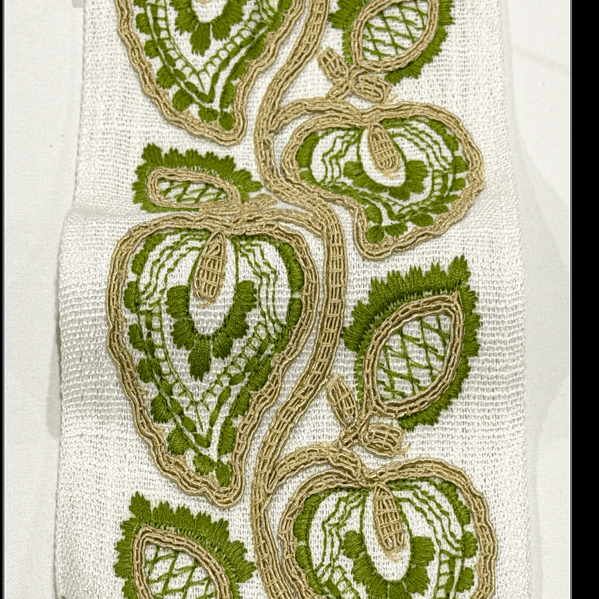 Pomona Lime Green 4.7 inch embroidery decorative ribbon tape trim