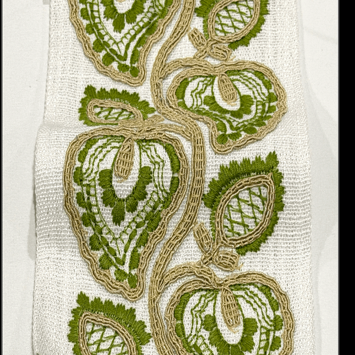 Pomona Lime Green 4.7 inch embroidery decorative ribbon tape trim