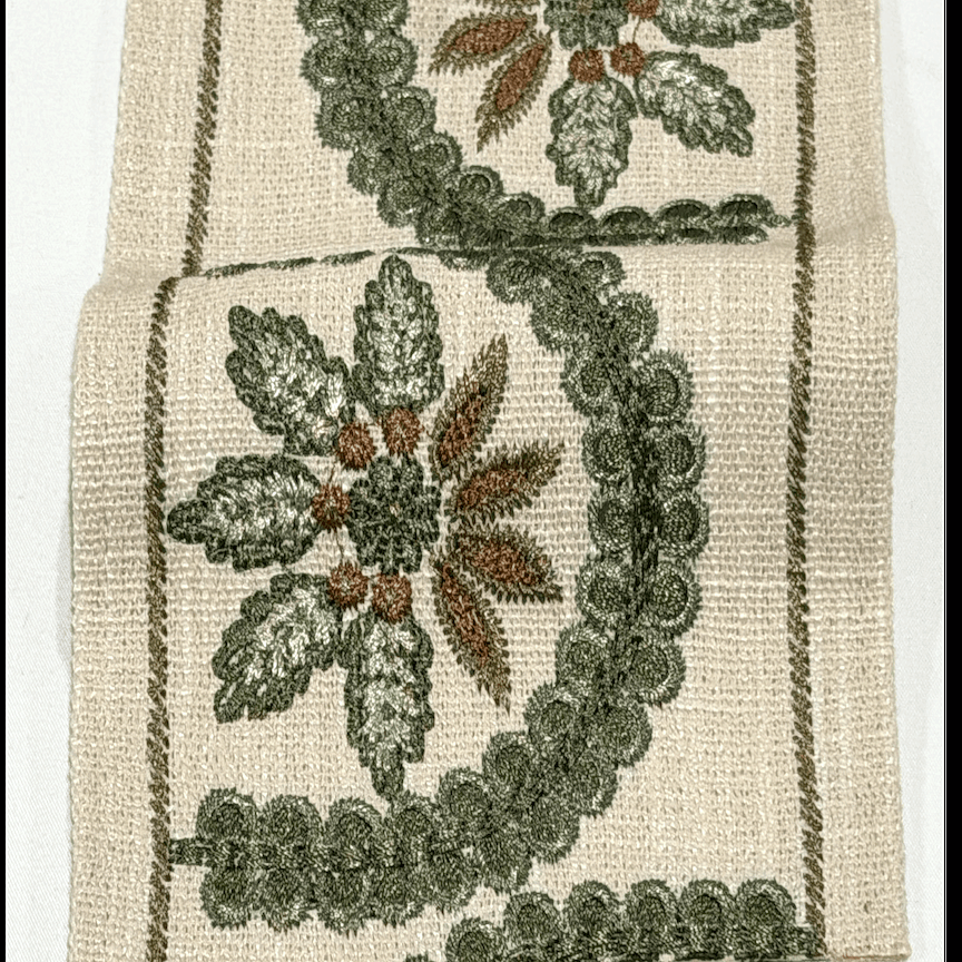 Florentina Sage 4.7 inch embroidery decorative ribbon tape trim