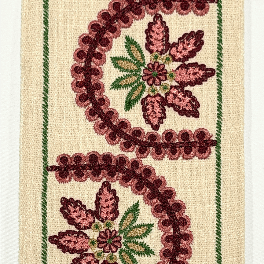 Florentina Berry 4.7 inch embroidery decorative ribbon tape trim