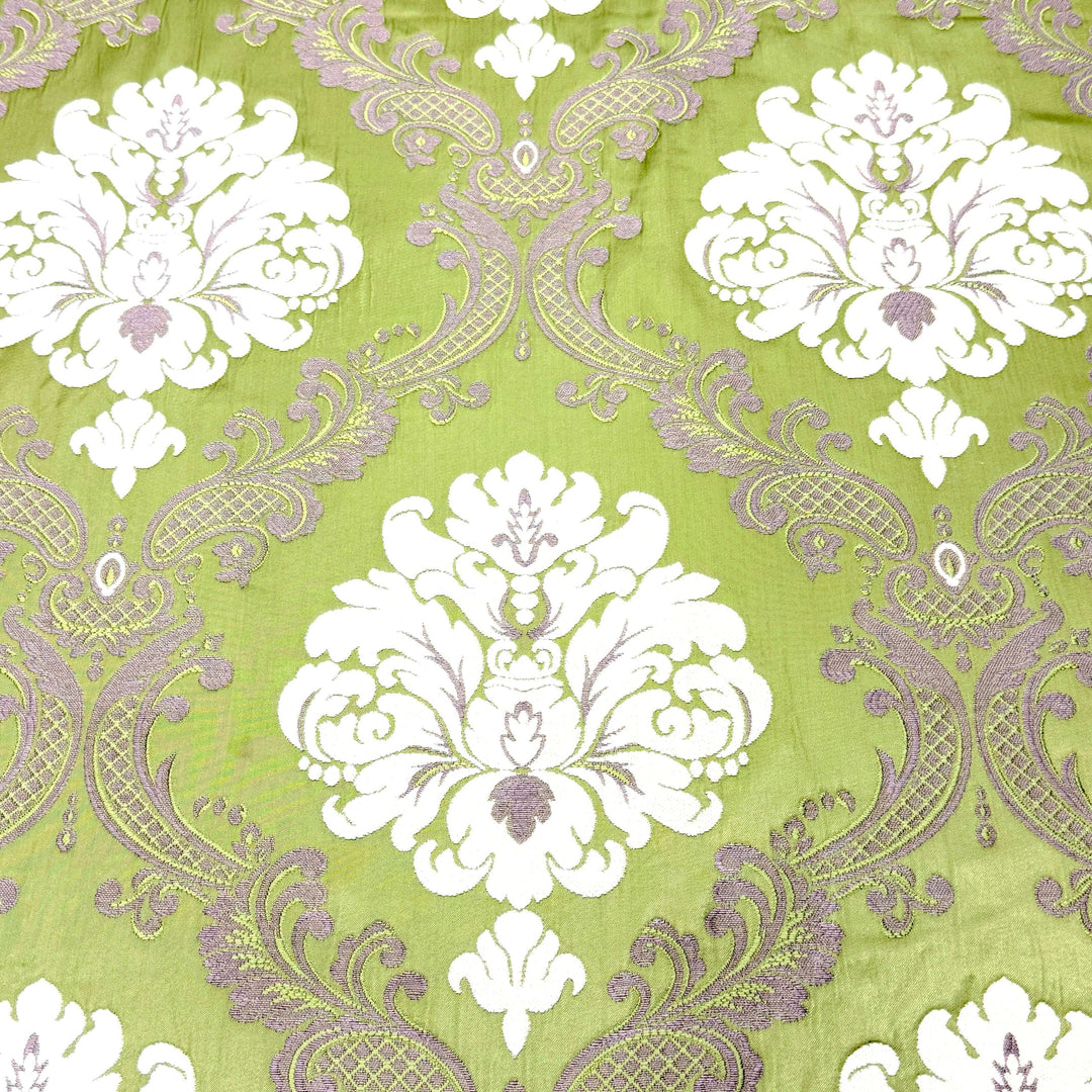 Labelle Tessuto Damascato Broccato Jacquard Verde 