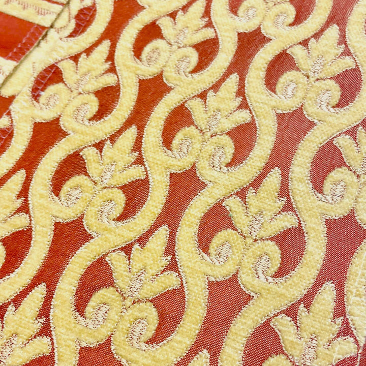 110" NORMANDY Brown Classic Contrasting Damask Velvet Fabric