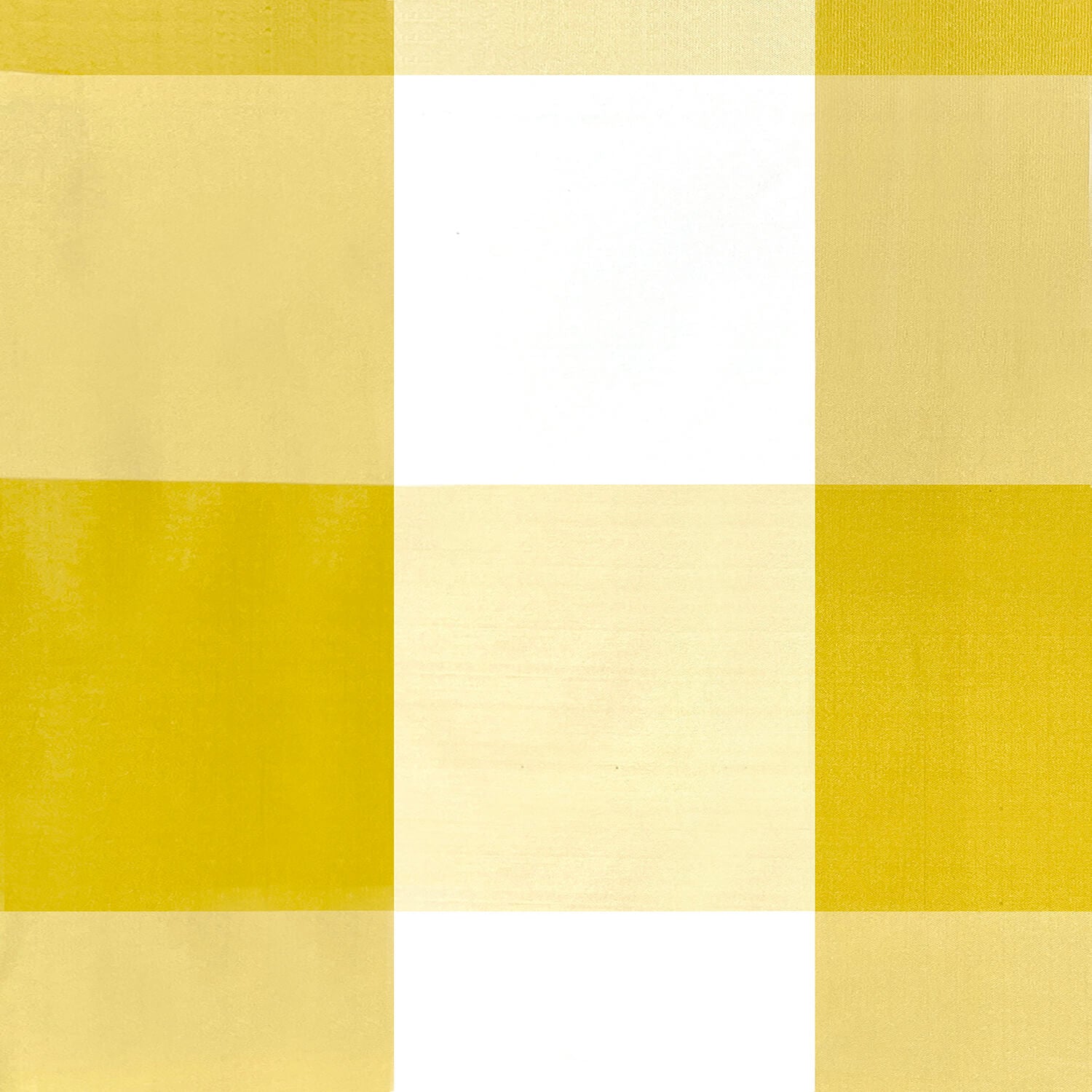 Yellow Ivory Off-White Plaid Check Faux Silk Fabric – Classic Modern ...