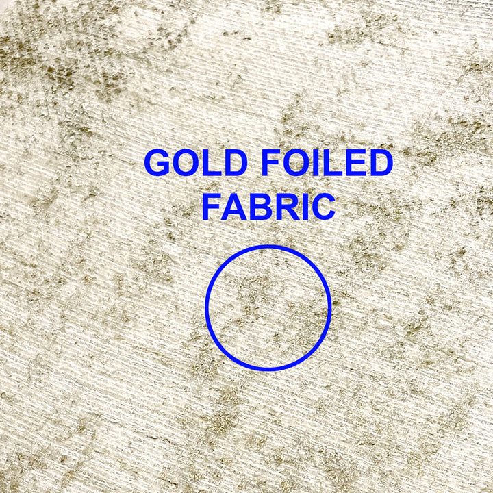 2 COLORI / Oro Argento Foiled Avorio Semivelato Miscela morbida Lino / Drappeggio, Tenda, Costume, Abbigliamento / Tessuto tagliato a misura